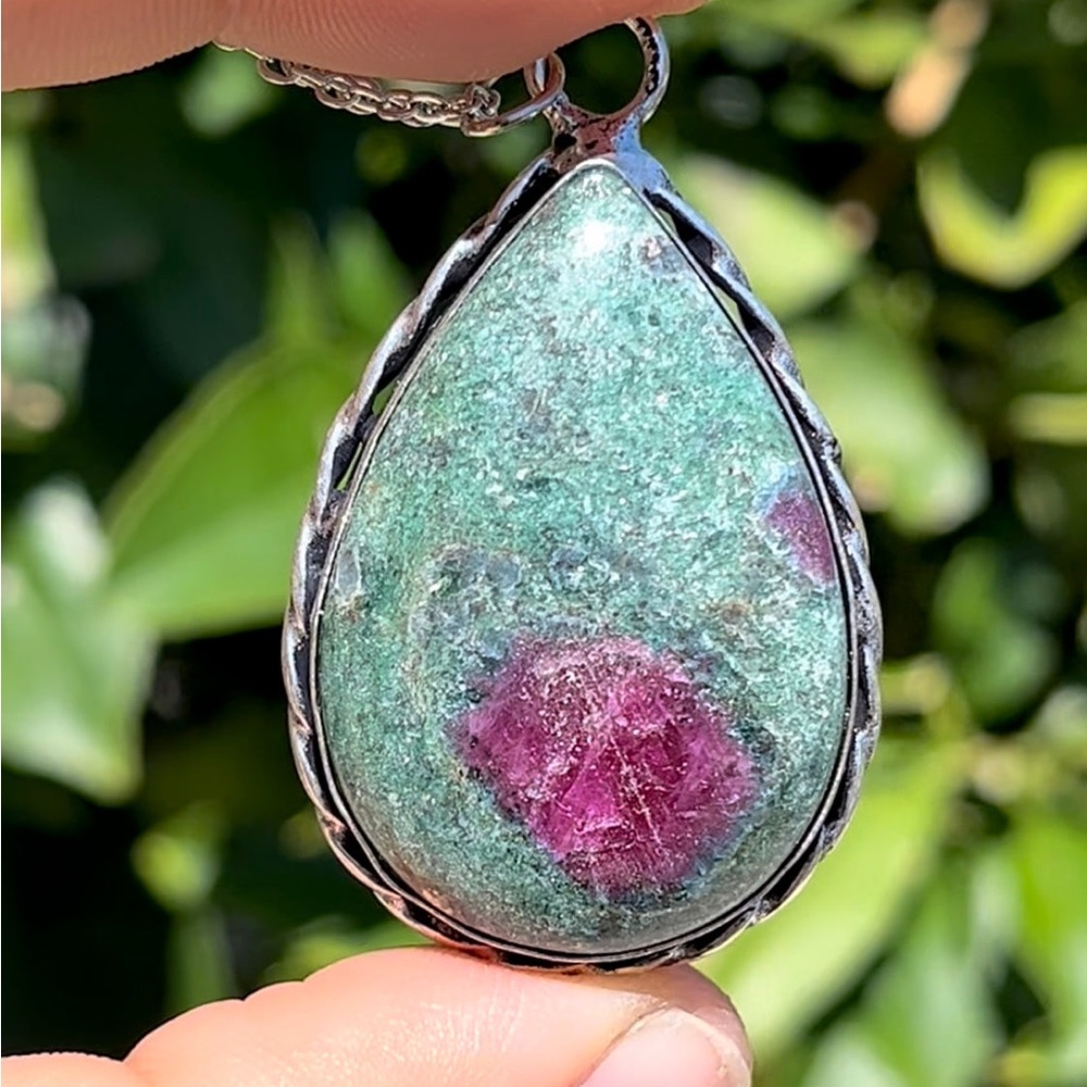 Ruby In Fuchsite Necklace
